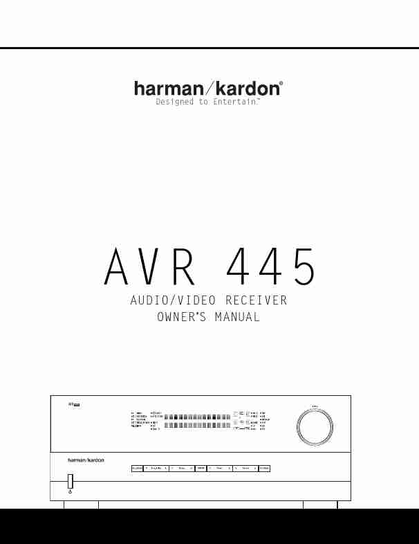 Harman-Kardon Stereo System AVR 445-page_pdf